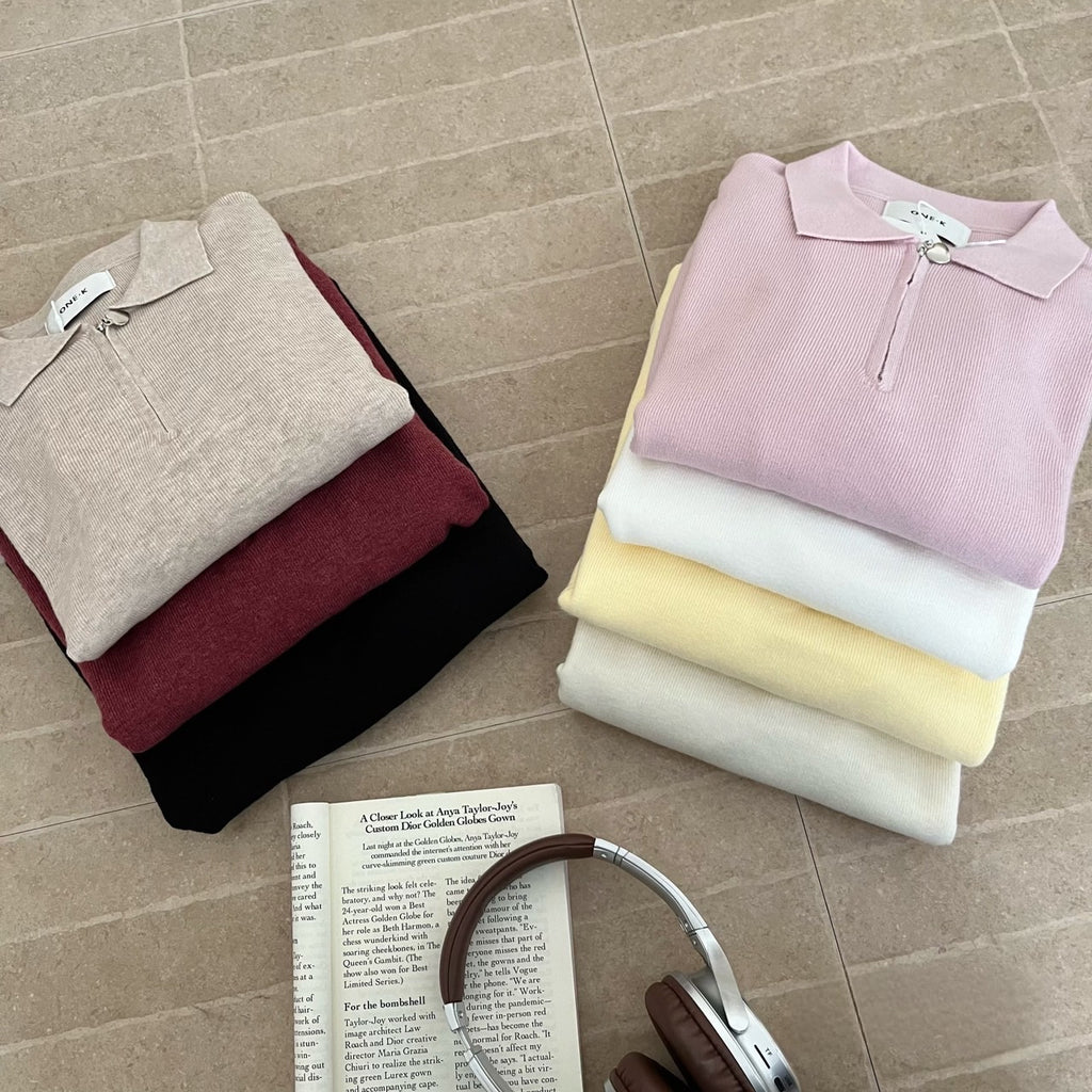 Cozy Half-Zip Knit Polo